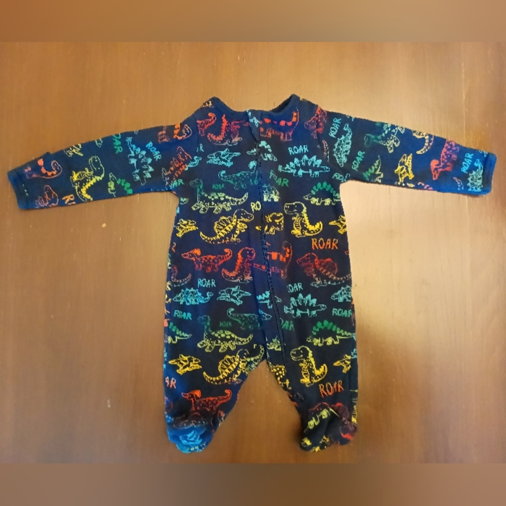 Wonder Nation dinosaur footed pajamas